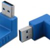 USB 3 Upward Right-Angle A Male to Female Adaptor