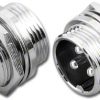 3 Pin Male Circular Mic Connector Panel Front Mount