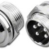 5 Pin Male Circular Mic Connector Panel Rear Mount