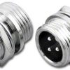3 Pin Male M12 Panel Front Mount Connector