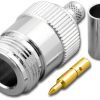N Reverse Polarity Crimp Jack for LMR-240