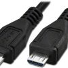 USB Micro B Male to Male Power Charge Cable, 1 ft.